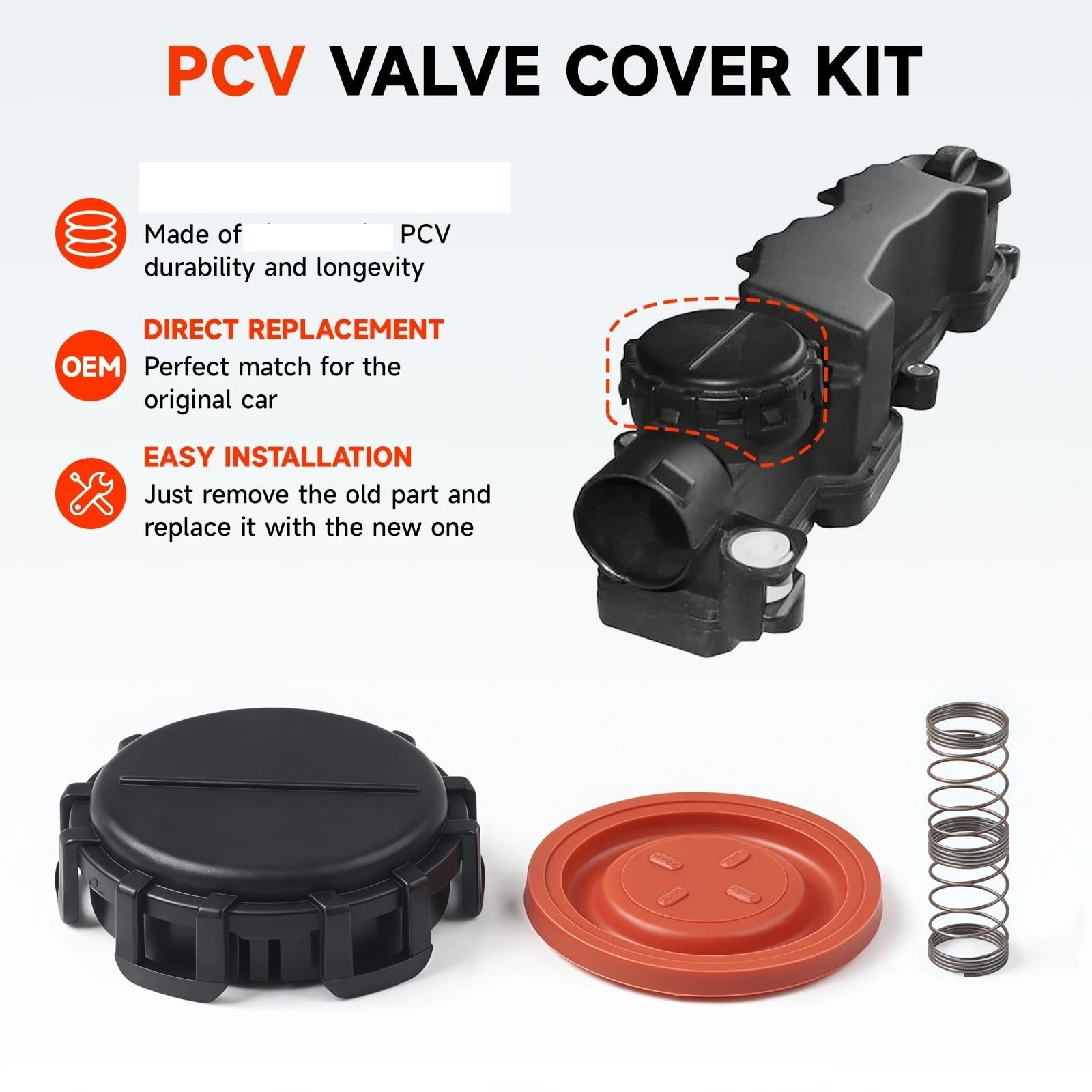 Coperchio Valvola Per Ford Per C-MAX Per Fiesta VI Per Focus II Per Fusion Accessori Per Riparazione Membrana Kit Coperchio Valvola PCV Per Auto Testa