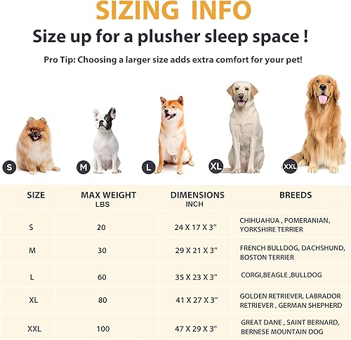 Miniatura 6 de Tapete para jaula para perros grandes, cama para perro de espuma viscoelástica de 35 x 23 pulgadas, lavable y antideslizante, almohadilla ultrasuave