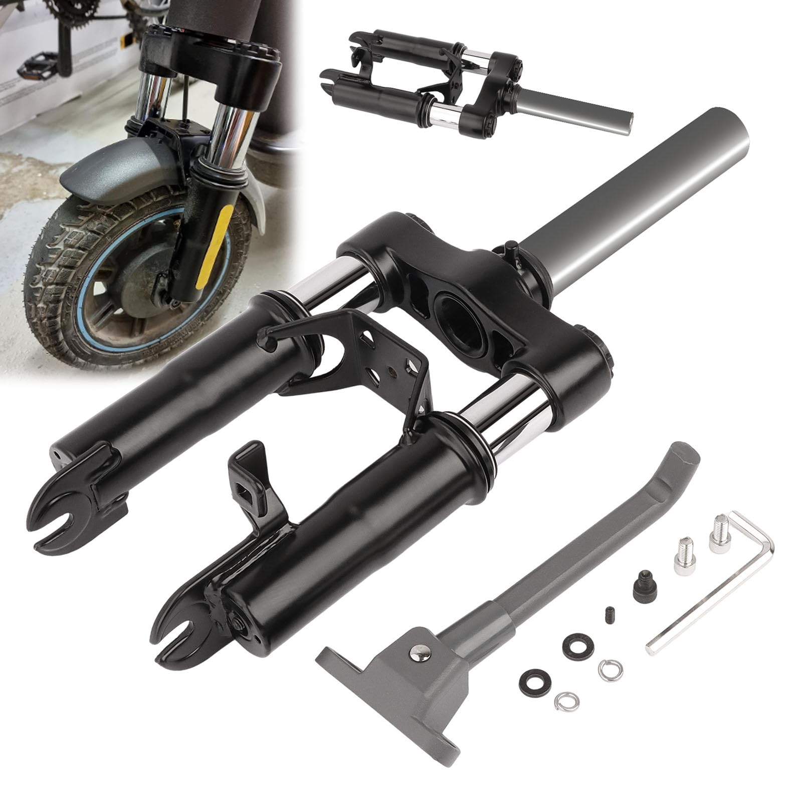 Aisny Horquilla de Suspensión para Scooter E, Suspensión para Segway Ninebot MAX G30D G30LD G30D 2 G30LE E-Scooter Amortiguador Horquilla a Prueba de Golpes para Ninebot MAX G30 Modificación