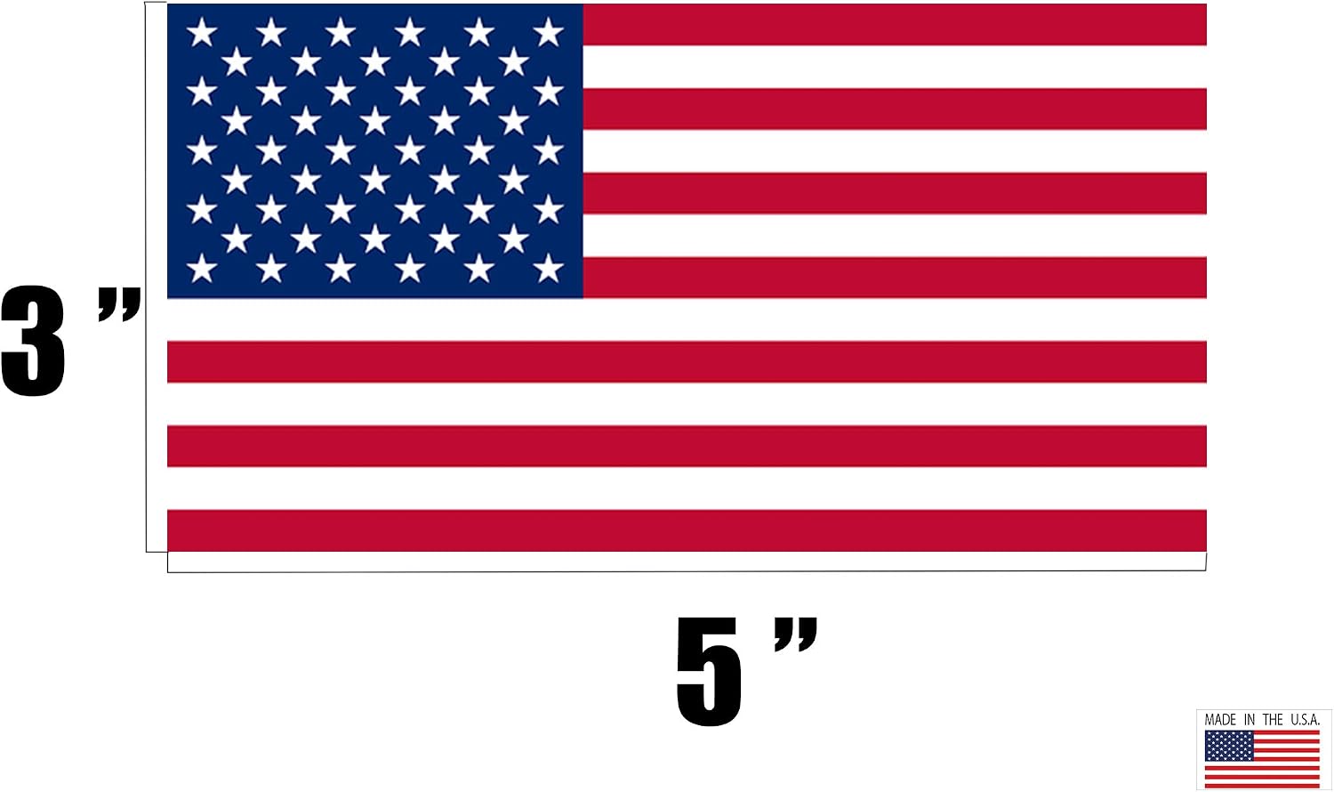 Rogue River Tactical 4 Pack USA American Flag Decal Bumper Sticker 5x3” United Sates of America