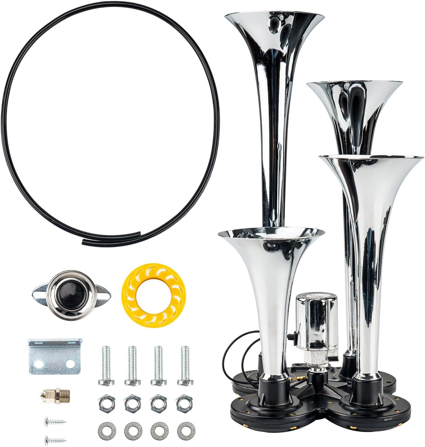 KAC 4Pack Car Air Horns 150DB 12V/24V Super Loud Trucks