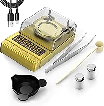 MAXUS Gold Milligram Scale 100g x 0.001g, Digital Mg/Powder Scale for Jewelry, Reloading Labs, Includes 20g Calibration Weight, High-Accuracy Portable Weighing Tool