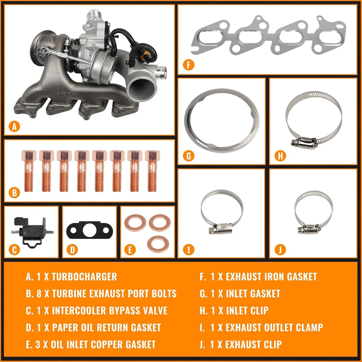 Turbo Charger Repair Kits Compatible with Chevy Chevrolet Cruze 2011-2019 Trax 2013-2021 Sonic 2012-2020 Buick Encore 2013-2021 1.4L Replacement for 667-203 55565353 GT1446