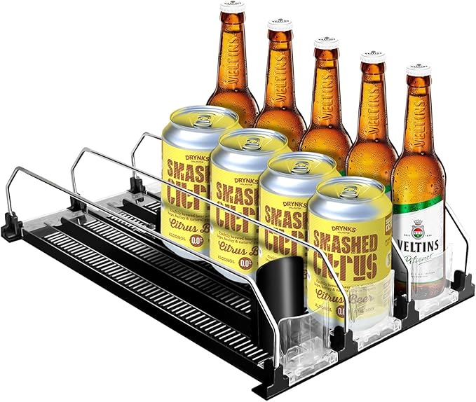 TOYUWINS Drink Organizer,Automatic Pusher Glide,Fridge
