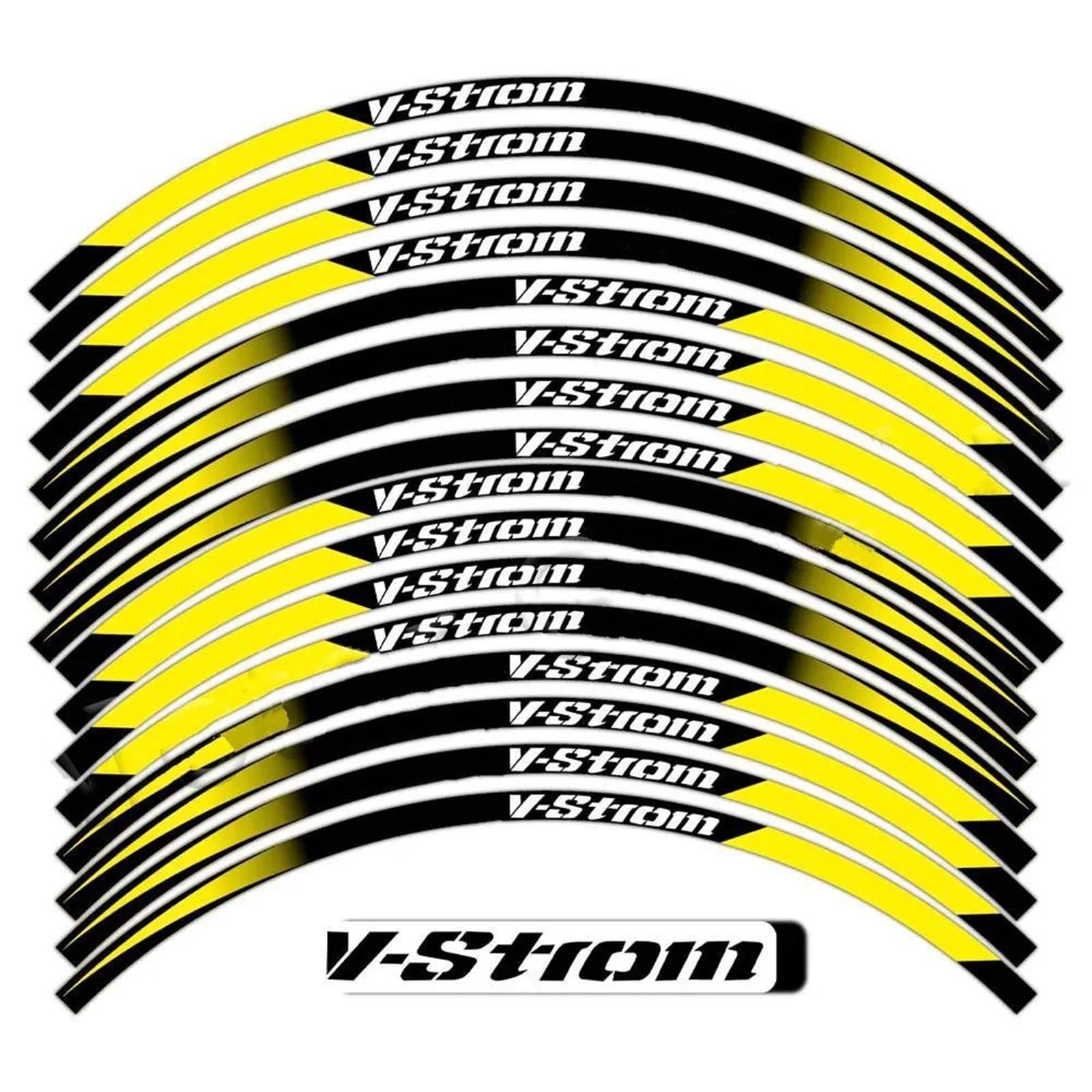 Motorcycle Parts Wheel Sticker Rim Waterproof Decal for Suzuki for V-Strom DL250 DL1000 DL1050 DL650/1050XT Decorative(Gold)