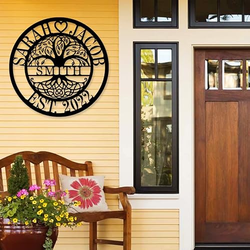 Miniatura 4 de Letreros de metal personalizados con apellido personalizado, letrero de apellido, monograma, decoración de pared, letrero de apellido, arte de pared