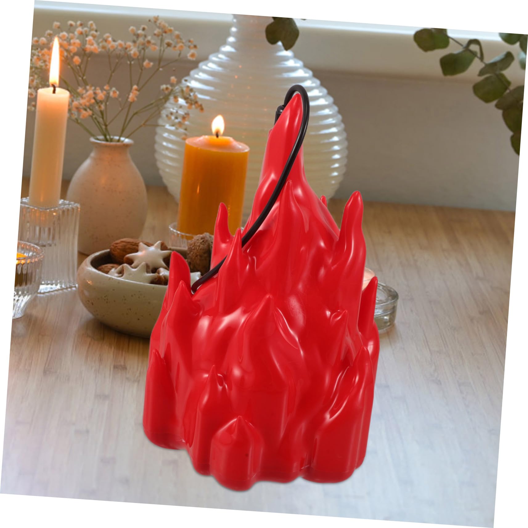 Gatuida Lampada Fiamma Elettrica Finta LED Fiamme Tremolanti Realistiche Luce Notturna Forma di Fuoco Finto Decorazione per Stufa LED Luce D’atmosfera Fiamme per Campeggio in Casa e Feste