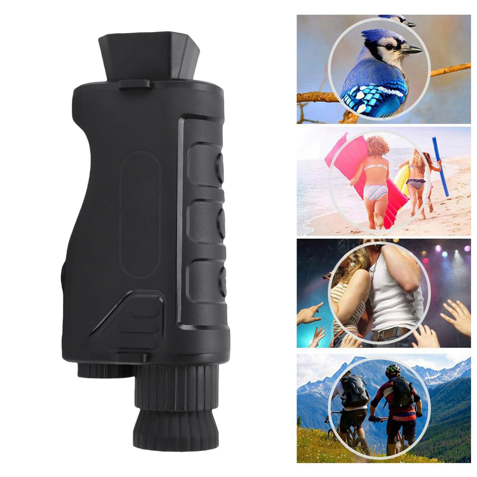 Haofy Télescope Monoculaire Numérique 1080P HD, Compact et Portable, Zoom 16X pour Les Aventures en Plein Air, Matériau ABS, Montage 1/4 Pouces