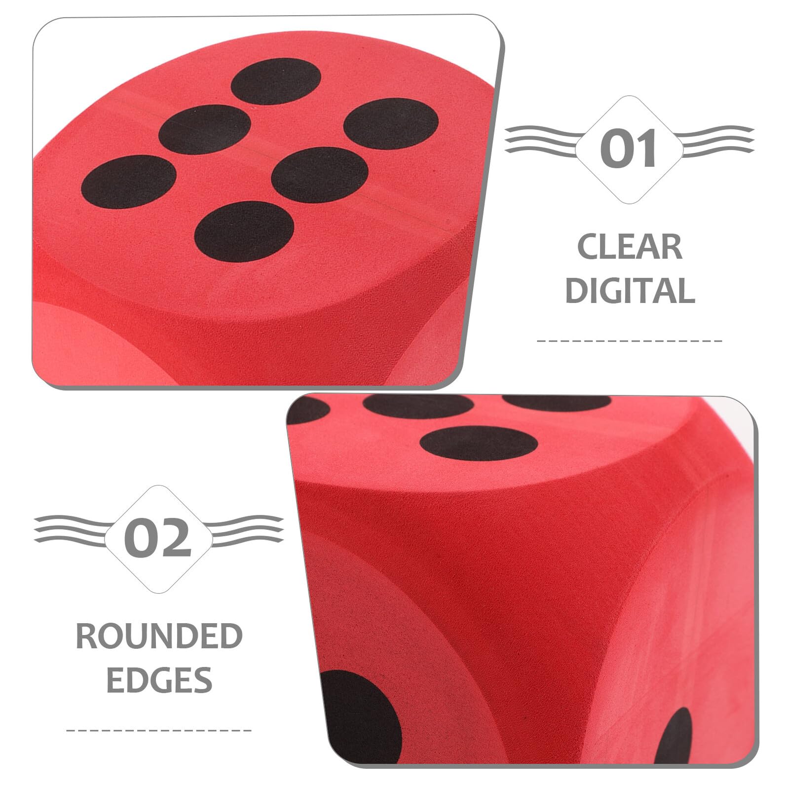 Dados de Espuma Eva de 15cm, Grandes, Rojos, para Niños