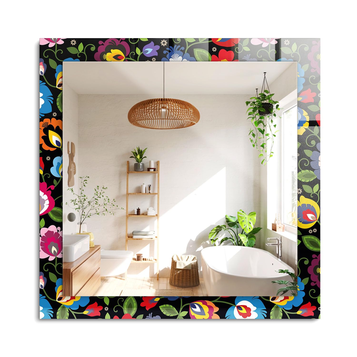 Miroir rectangulaire pour intérieur minimaliste et salon contemporain chic