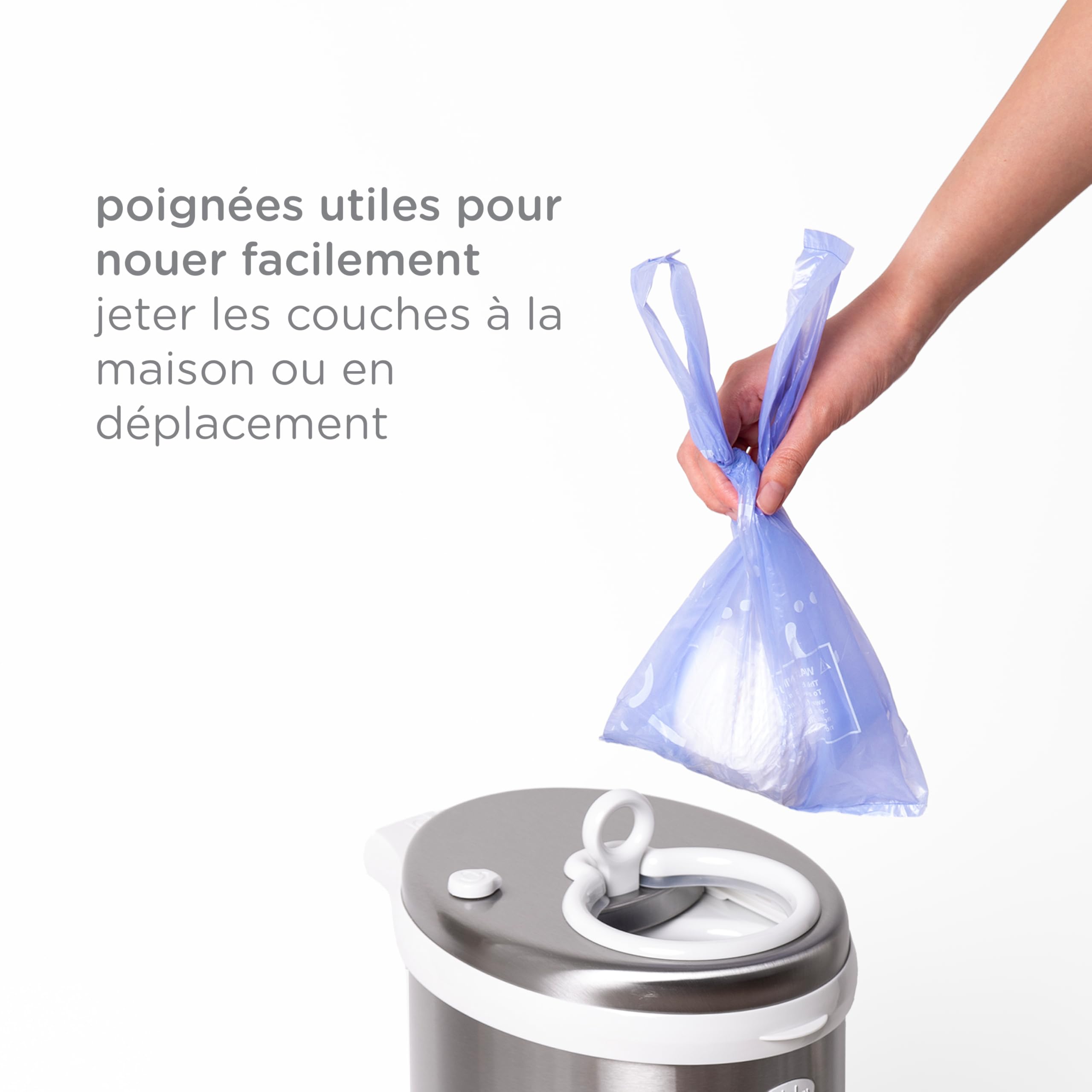 Ubbi Disposable Diaper Sacks, Lavender Scented, Easy-To-Tie Tabs, Diaper Disposal or Pet Waste Bags, 200 Count