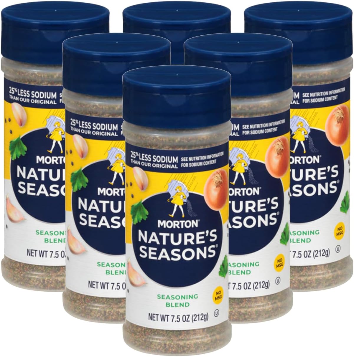 Nature's Seasons Seasoning Blend, 25% Less Sodium, (7.5 oz), 6-Pack,Perfect for Cooking & Seasoning