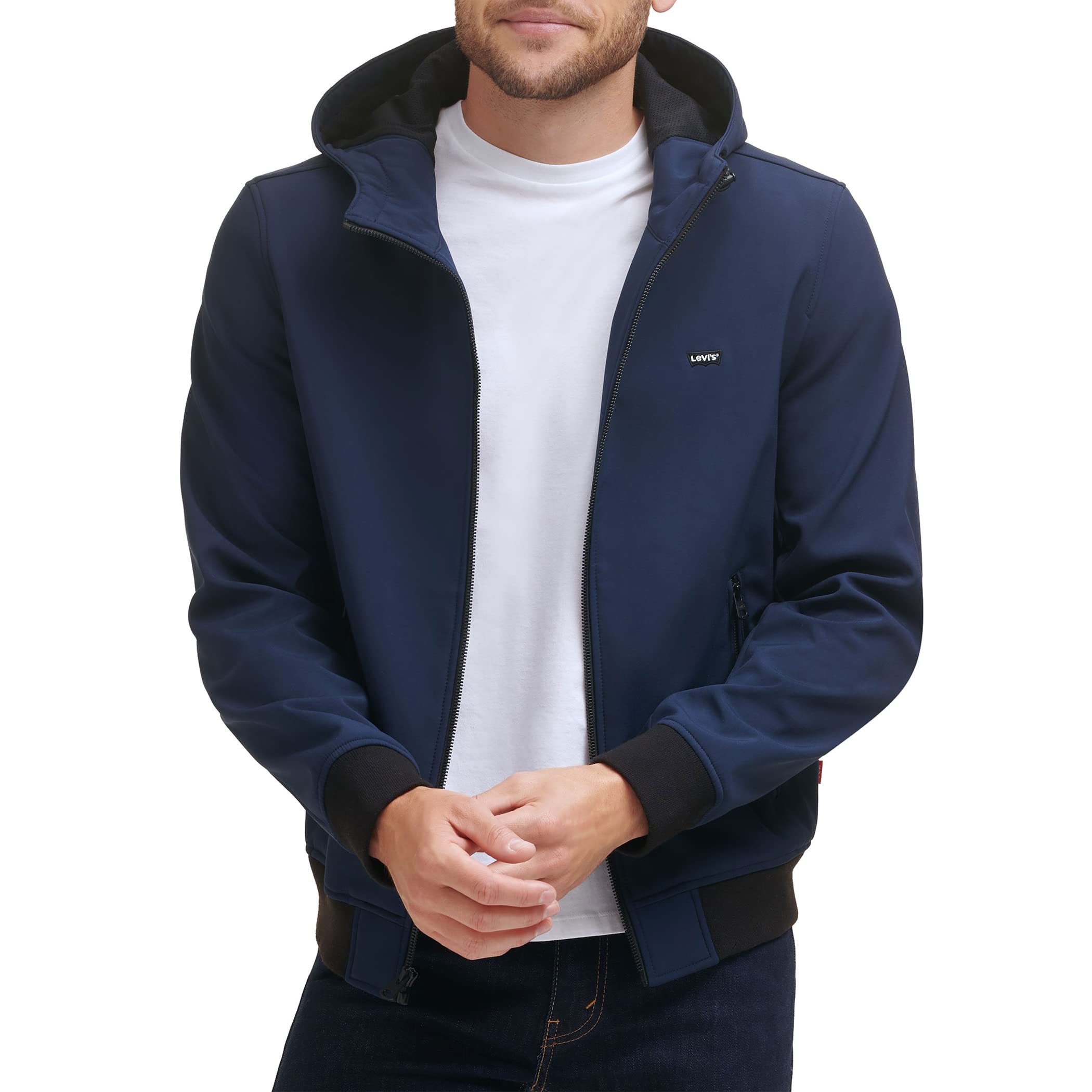 Levi's Men's Hooded Water Resistant Softshell Bomber Jacket