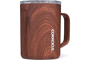 Walnut Wood Triple Insulated Corkcicle Coffee Travel Cup Keeps Your Morning Wood Hot