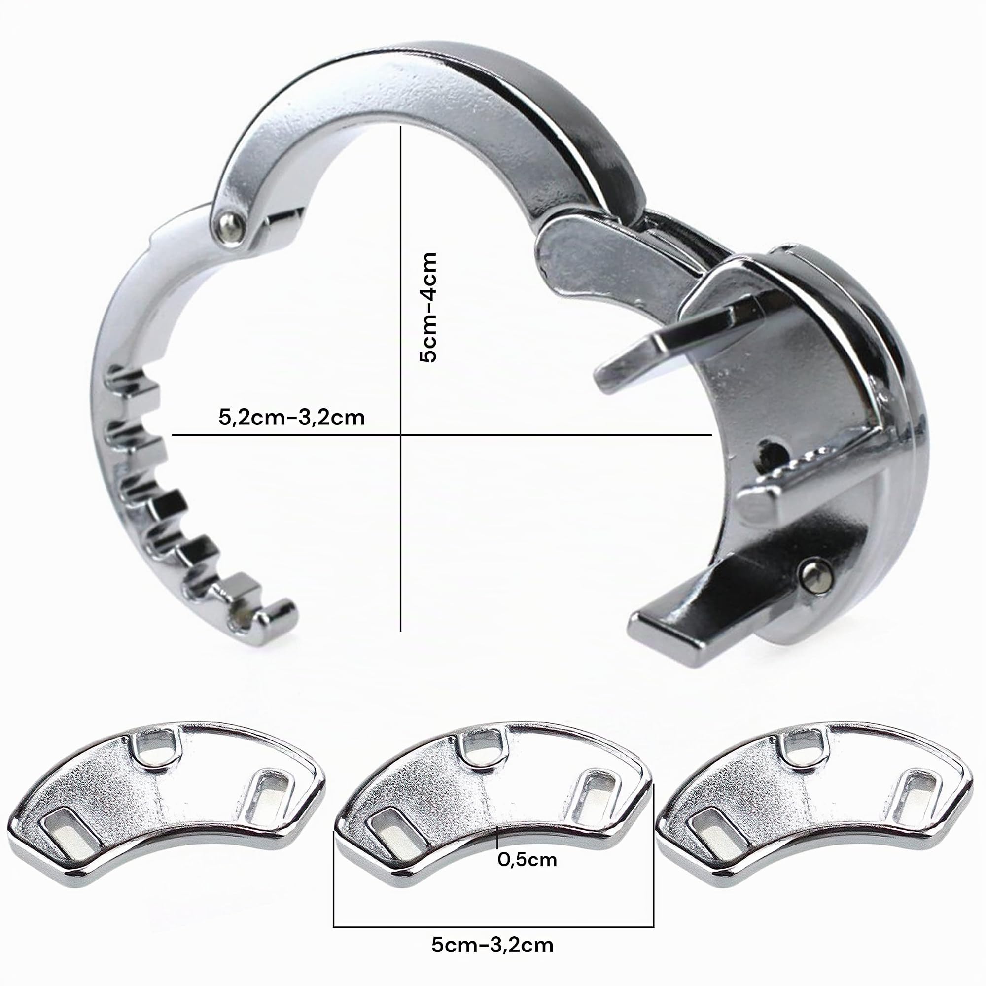 Cinturón de castidad para hombres extremos: jaula de castidad para pene, metal masculino, juguete sexual esclavo. Jaula para el pene, jaula de castidad metálica para hombres, tamaño mediano N25-2