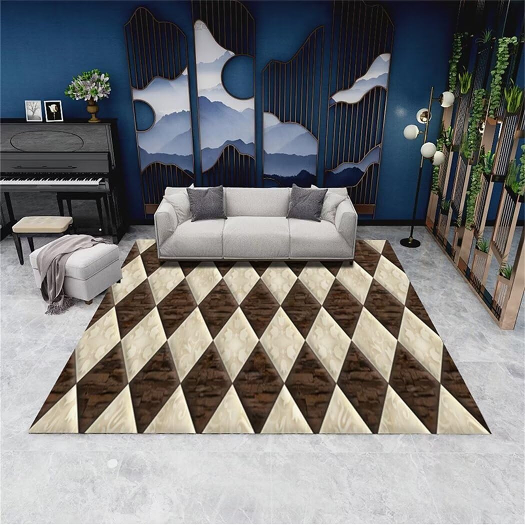 Tapis de salon anti-tache résistant aux glissades pour éviter les chutes