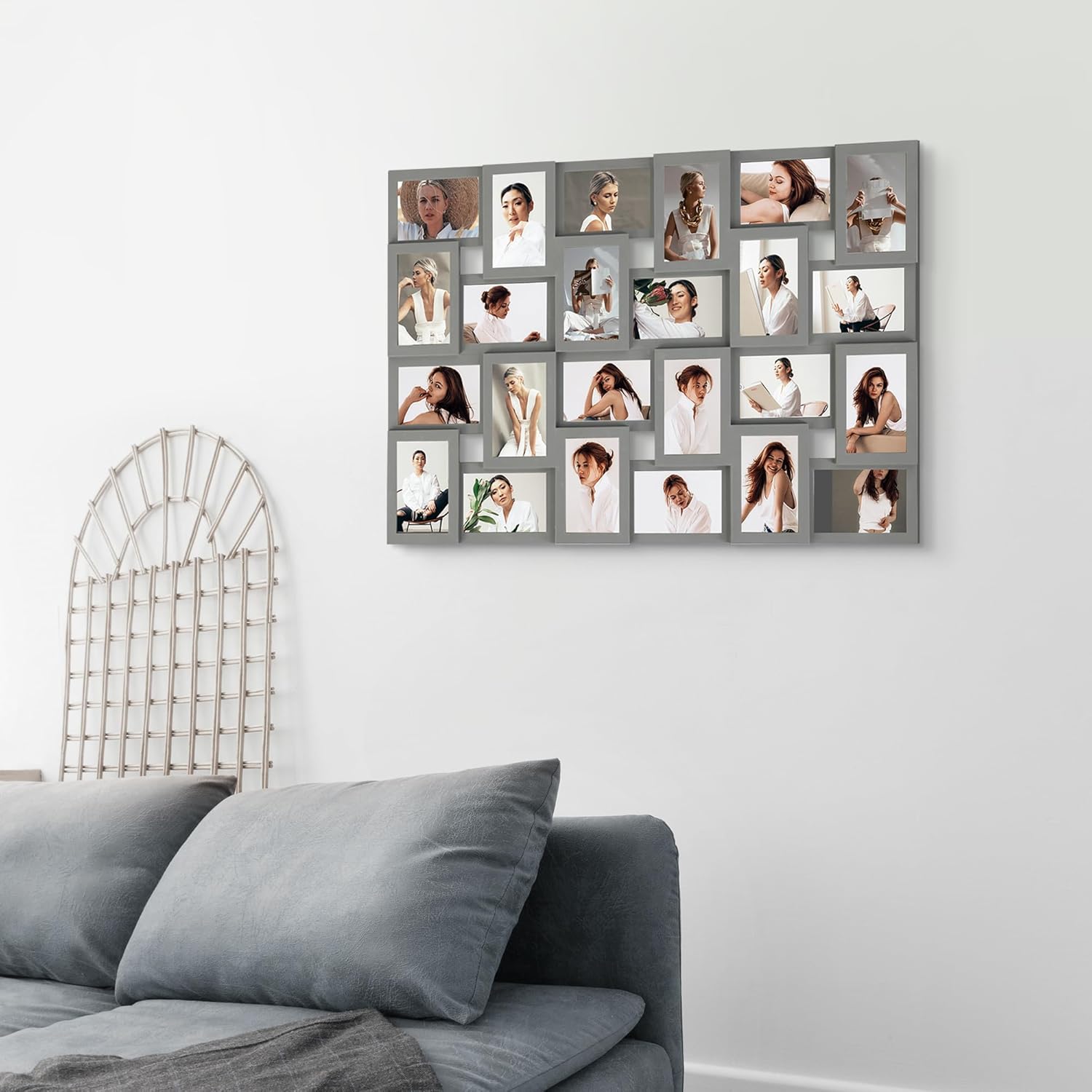 24 Opening Collage Picture Frame - Large Photo Frames for 4x6 Pictures Display for Family Gifts Multiple Photos Frame Set Picture Frames Collage for Wall Hanging