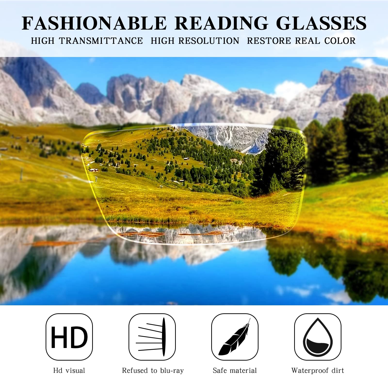 5 Pack Computer Reading Glasses Men and Women Anti Eyestrain Blue Light Blocking Glasses for Reading