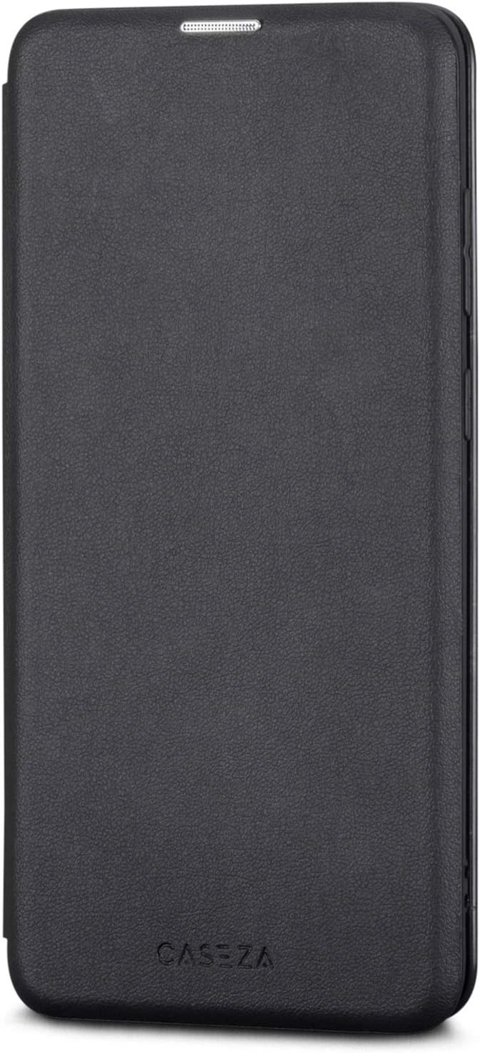 Galaxy S20 Plus Flip Case Black - CASEZA Dublin PU Leather Case - Premium Vegan Leather Wallet Book Folio Cover for The Original Galaxy S 20+ 5G - Ultra Thin with Magnetic Closure