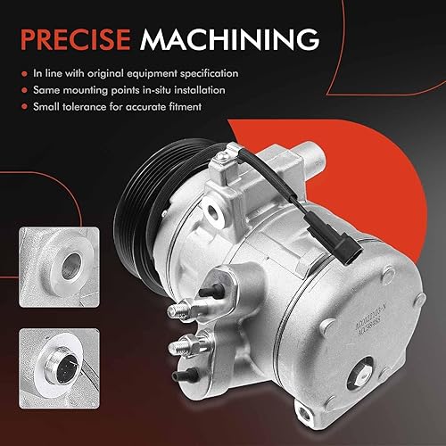 Miniatura 5 de A-Premium Compresor de aire acondicionado con embrague compatible con Ford Focus 2.0L 2008-2011, Transit Connect 2.0L 2010-2013, con compresor