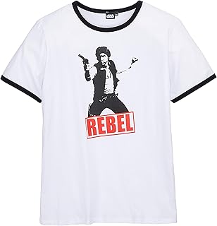 ABYstyle Abystyleabytex043 _ GD-XXL Abysse Star Wars Han Solo Rebel Homme Manches Courtes Mode T-Shirt (2 x L)