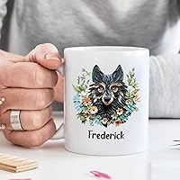 Vista 12 de Taza de café personalizada con diseño de mariposa de arte de origami, regalo para cumpleaños de amigo, compañero de trabajo, taza de cerámica blanca