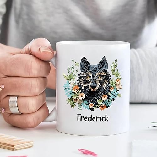 Miniatura 12 de Taza de café personalizada con diseño de mariposa de arte de origami, regalo para cumpleaños de amigo, compañero de trabajo, taza de cerámica blanca