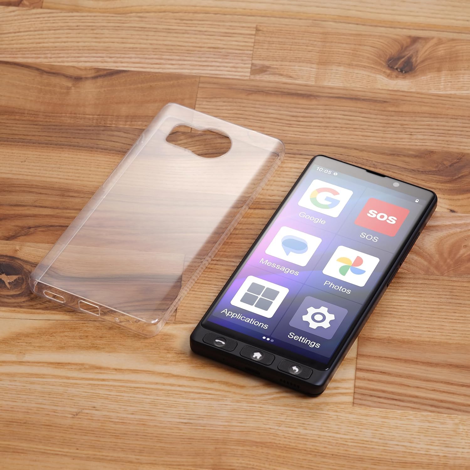 MAXCOM MS601 Smartphone für ältere Menschen mit Whatsapp, große Symbole, SOS-Taste, großes Display, Ladestation, Android 14, Akku 4000 mAh