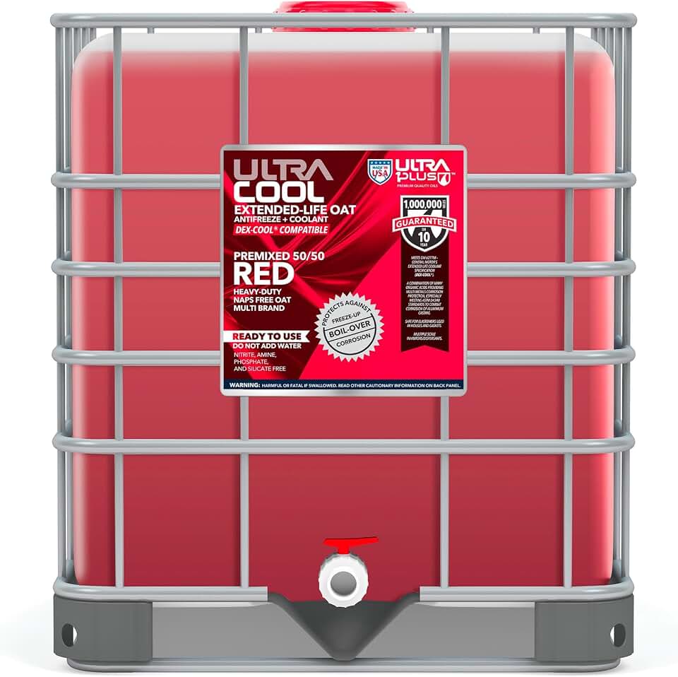 UltraCool Oat NAPS Free Antifreeze Coolant 50/50 Red 250 Gallon