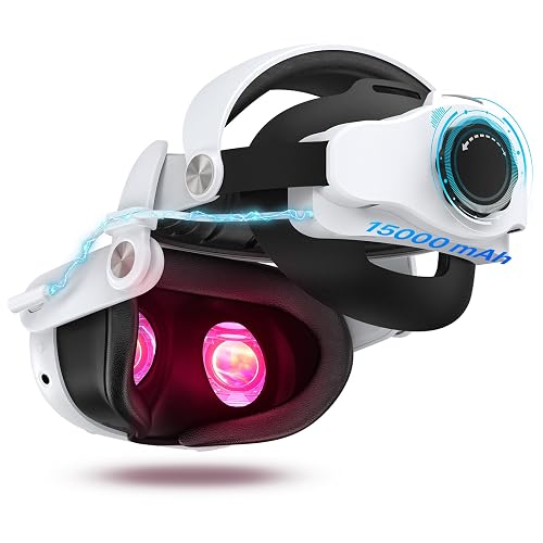 15000mAh Sangle tête Compatible avec Quest 3/Quest 3S | Batterie