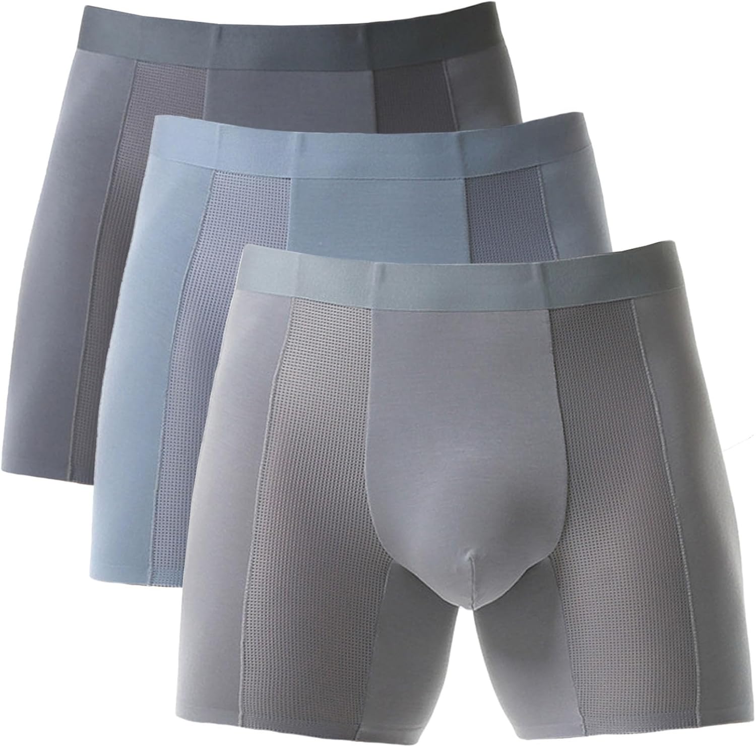 xxxiticat Men's Boxer Briefs Underwear 3-Pack Soft Modal Support Pouch Trunk Seamless Breathable Stretch Lingerie Shorts