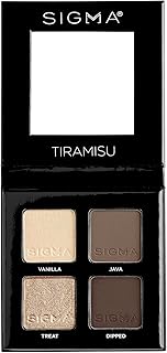 Sigma Beauty Quad Eyeshadow Palette – Makeup Eyeshadow Quad with a Buttery Soft Formula and Buildable, Blendable Shades for a Flawless Eye Look, Designed for All Day Wear (Tiramisu)