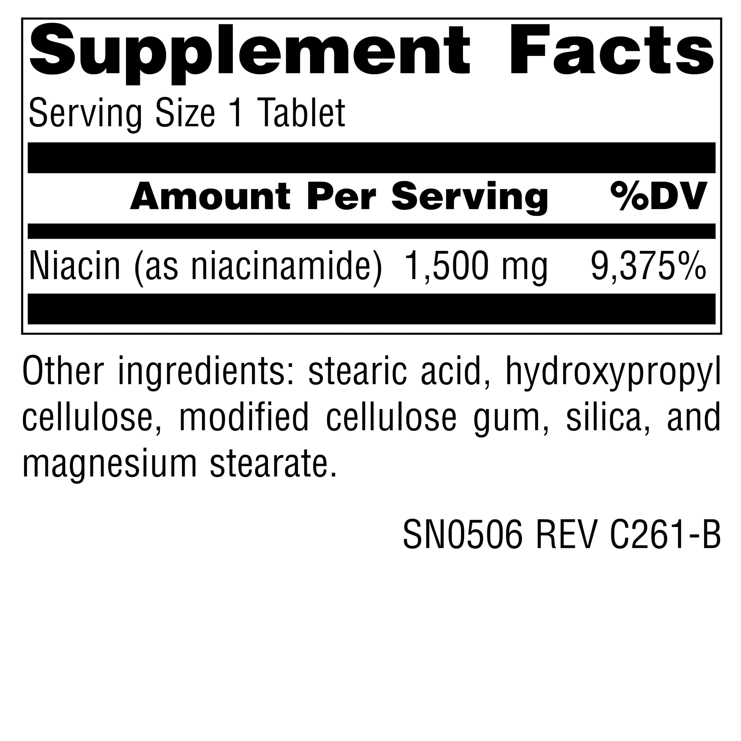 Source Naturals Niacinamide B-3, Vegan Vitamin B-3, 1500 mg - 100 Tablets — Amazon image 2