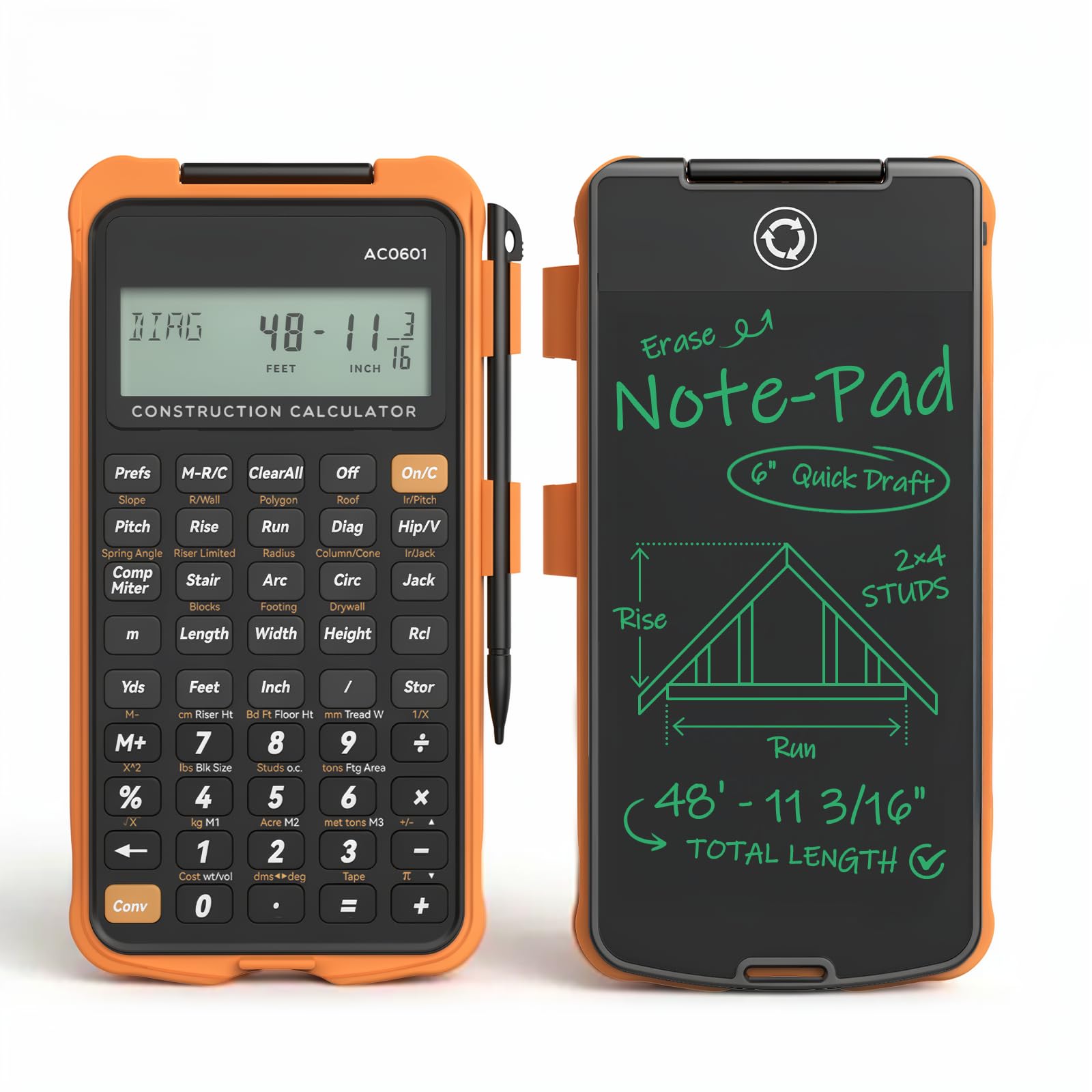 Construction Calculator with Writing Tablet - ROKFIX -1