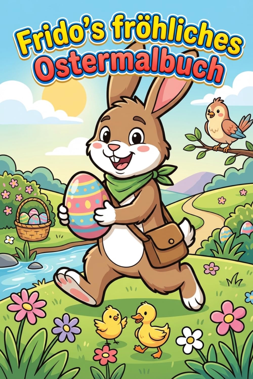 Frido´s fröhliches Ostermalbuch: Malspaß mit tierischen Freunden & bunten Eiern