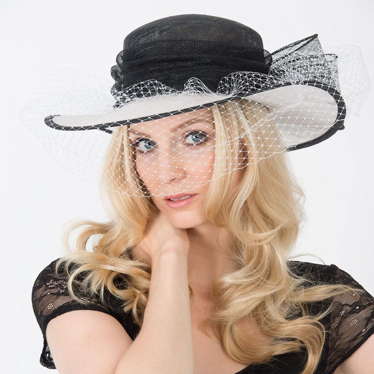Matelot Damen Anlasshut - Made in Italy Fascinator Festhüte Sommer Frühling-Sommer Herbst-Winter