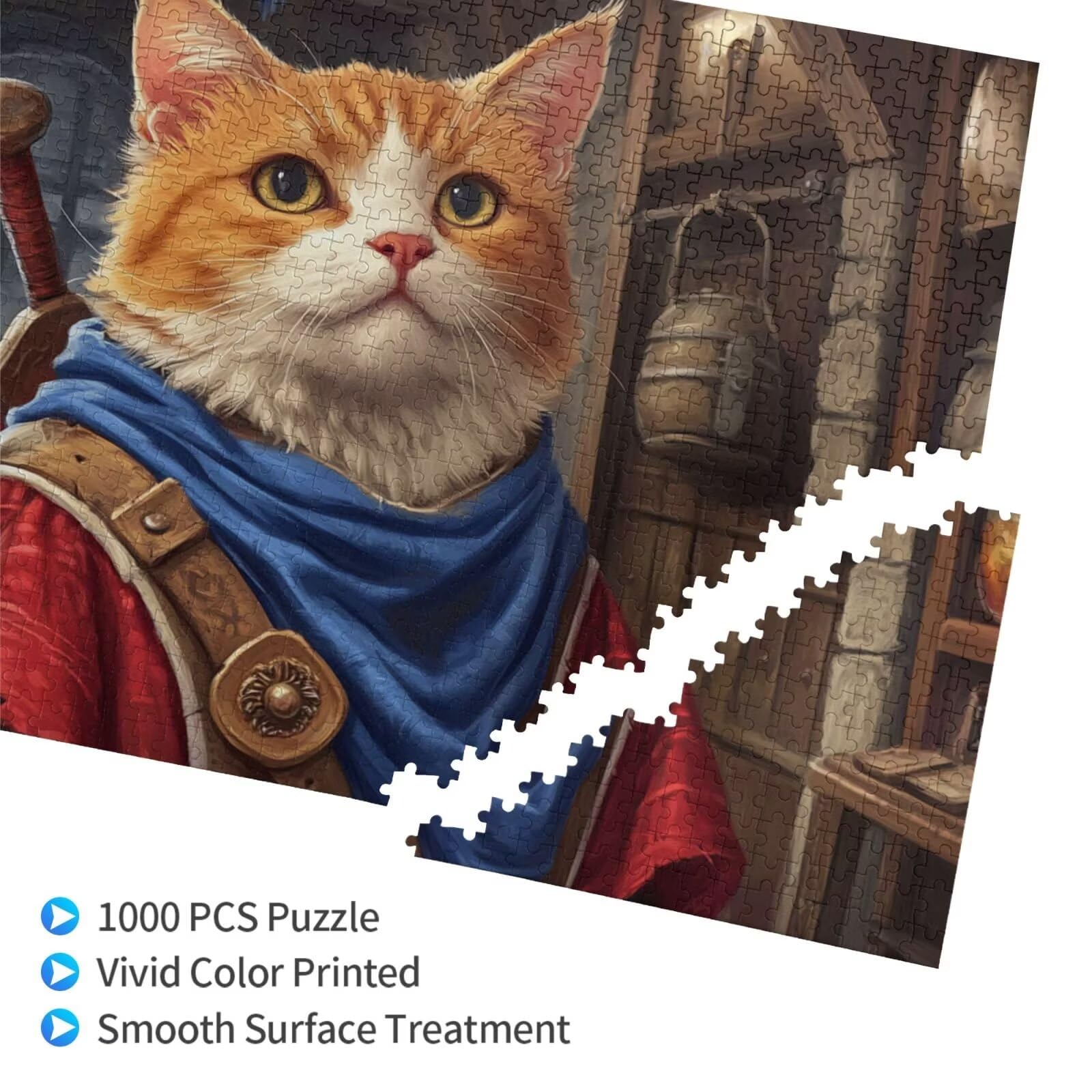 Puzzle kot, 3000 elementów, Anime puzzle dla dorosłych, z pudełkiem na prezent, duże drewniane puzzle dla dorosłych, gra zręcznościowa dla całej rodziny, prezenty dla kobiet, 81 x 122 cm, 2080y