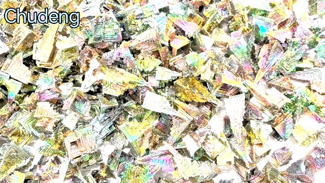 Image of Chudeng 200g Natural Bismuth Bulk, 99.99% Pure Rainbow Bismuth Metal Crystal, Mineral Specimen, Bismuth Gemstone for Gift