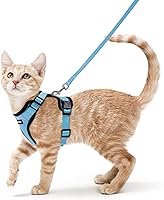 Vista 44 de rabbitgoo Cat Harness and Leash for Walking, Escape Proof Soft Adjustable Vest Harnesses for Cats, Easy Control Breathable Reflective Strips Jacket