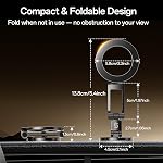 Syncwire Fits MagSafe Car Mount for Car Dash [All-Metal] Magnetic Phone Holder, [Flexible Three-axis] 360° Rotation Car Mount Strong Magnets Car Phone Holder for iPhone 17 16 15 14 13 Pro Max