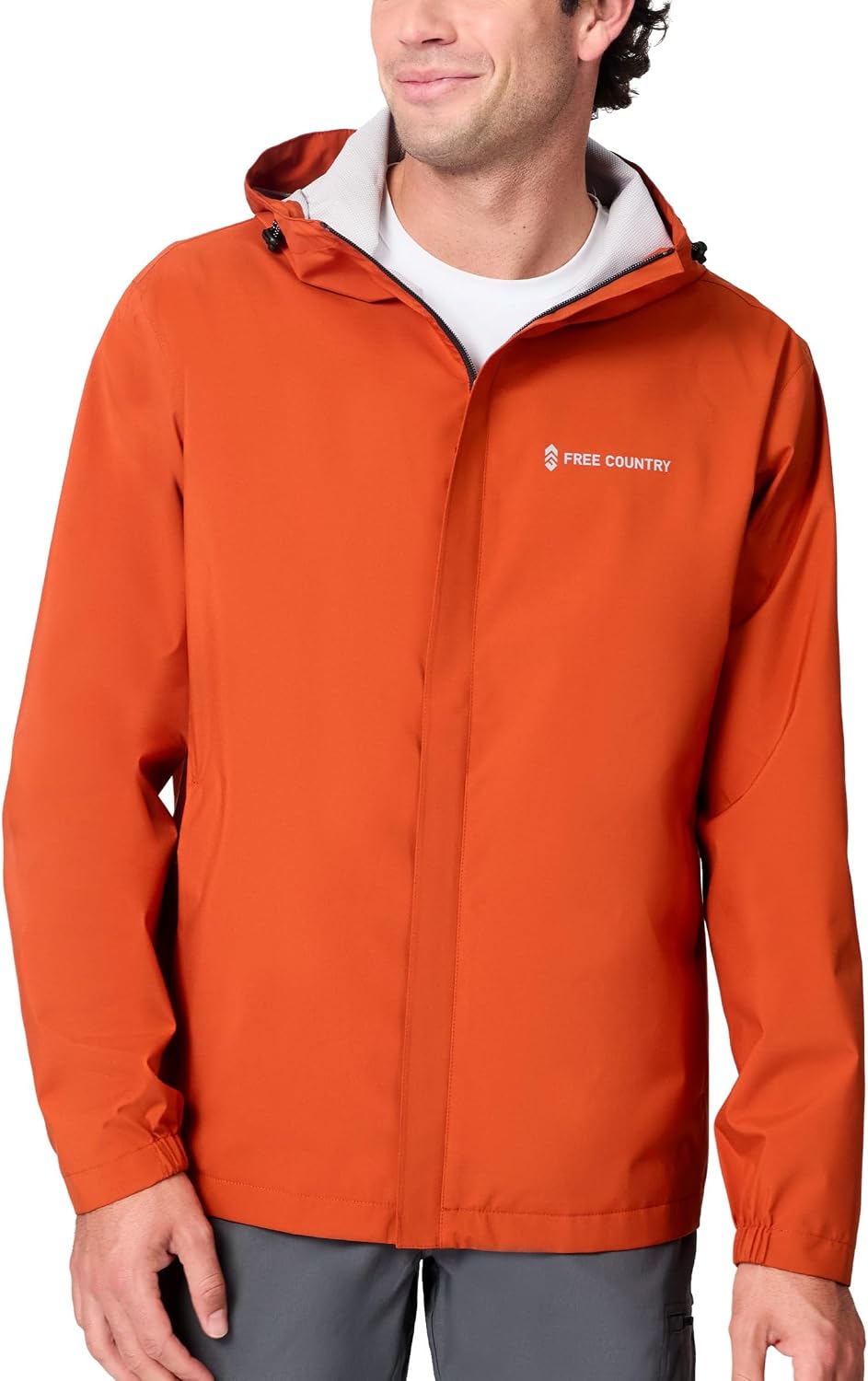 Free Country Men's Waterpoof Rain Jacket X2O Windproof and Adjustable Hooded Jackets Raincoat for Hiking Running | Spectator