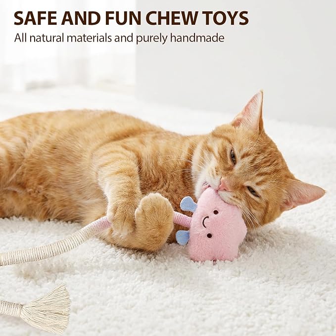 Juego de 4 Juguetes de Cuerda para Gatos Shudyear miniatura 3