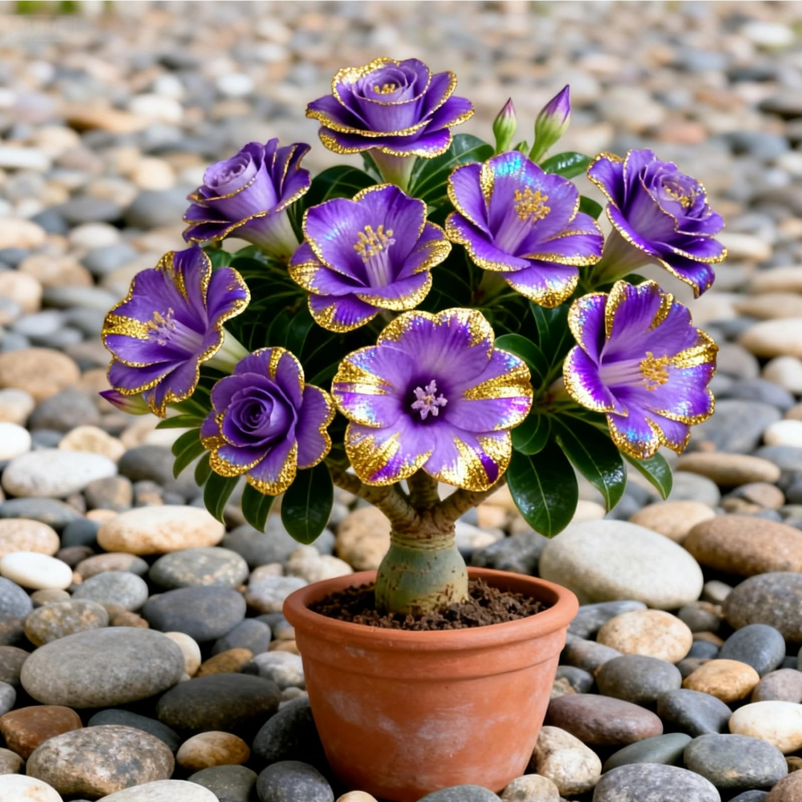 Elegant Desert Rose Bulbs – Hardy Perennial Plants Ready for Planting in UK Gardens/Hardy Perennial/Excellent Display-1 Bulb-B — image 1