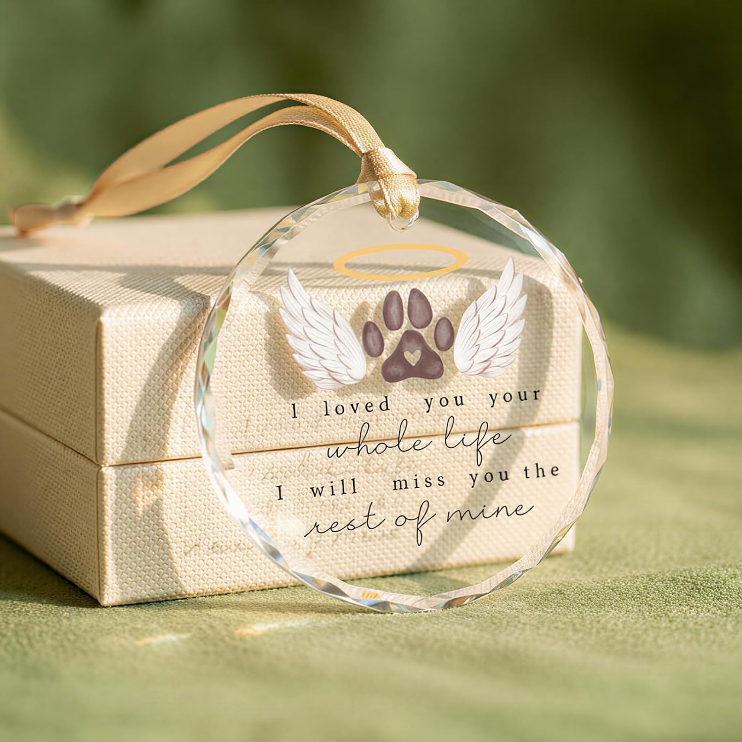 Emibele Pet Memorial Gifts, Crystal in Memory of Loved One Pet Dog Cat image 2