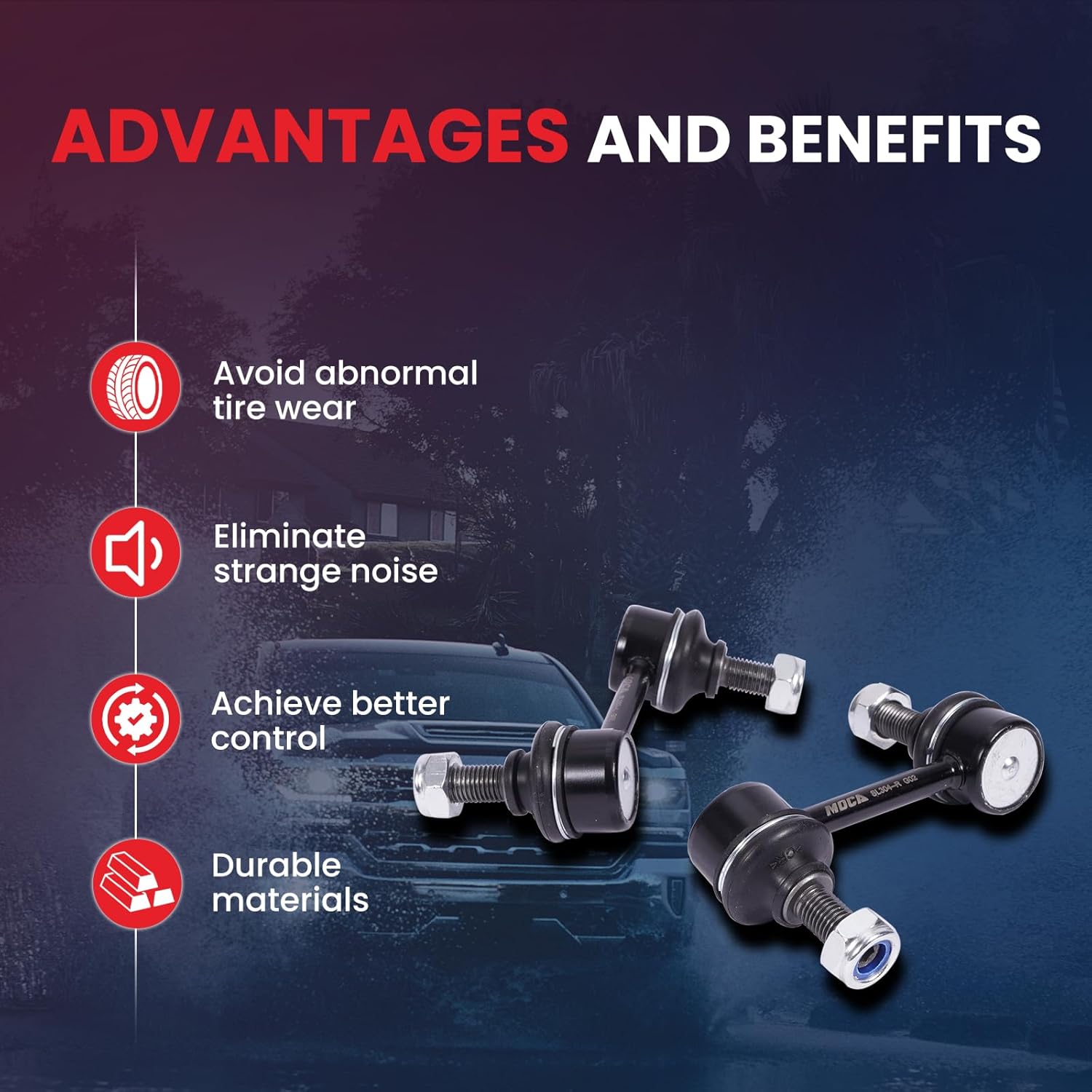 フロントスウェイバーリンク2点セット アキュラに対応 ホンダ用 2004-2014 TSX 2008-2012 アコード 2005-