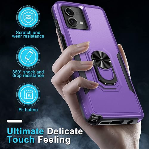 Miniatura 6 de Janmitta Funda compatible con Moto G Stylus 5G 2023 con protector de pantalla, resistente a prueba de golpes, funda de teléfono de cuerpo completo