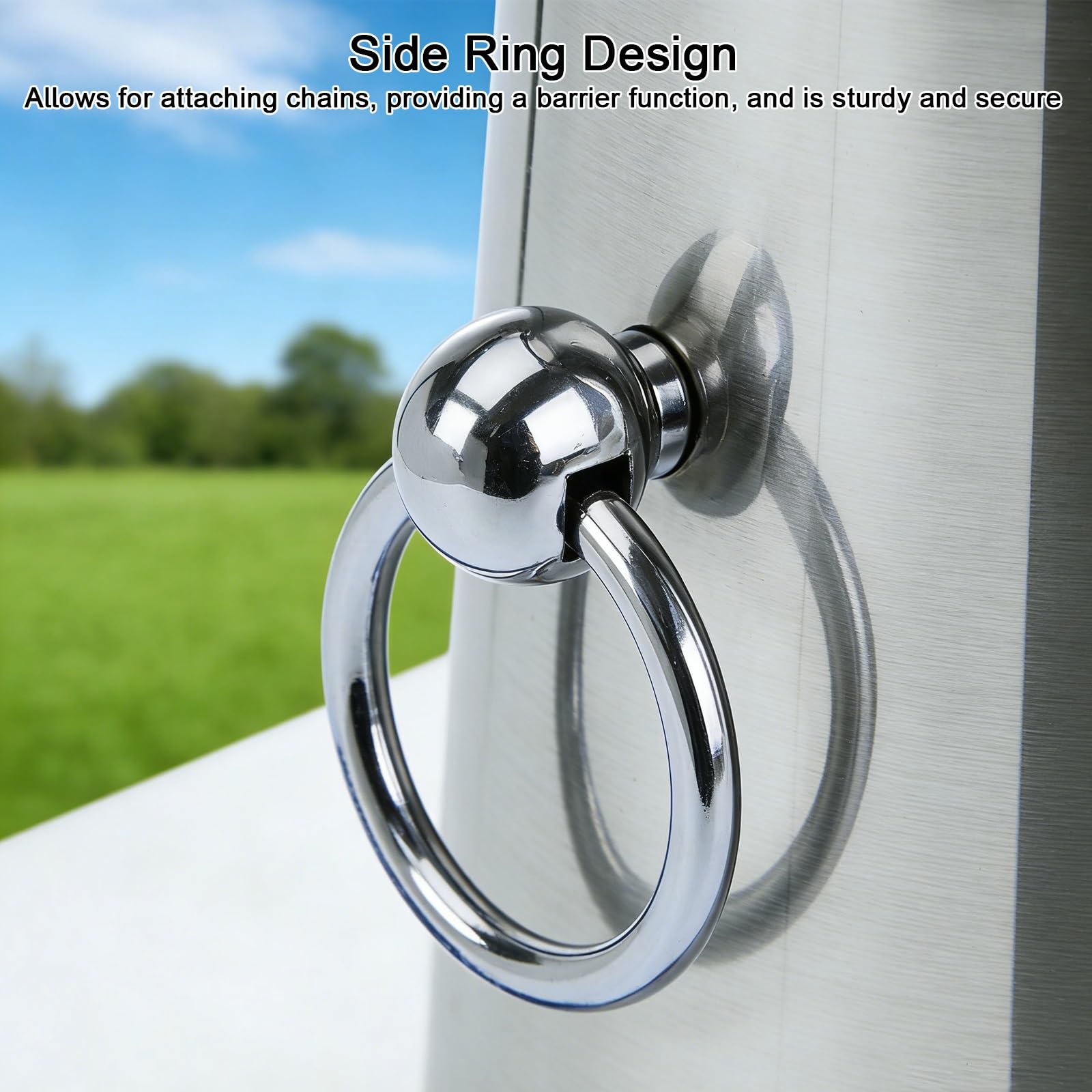 Conos Señalizacion, Conos de Advertencia Metálicos, Diseñados con Anillos Laterales, Superficie Lisa, Base Estable, para Zonas Residenciales y Centros Comerciales(Gold)