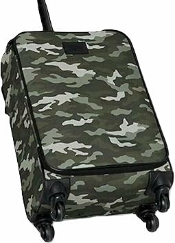 review Victoria's Secret Pink Wheelie Carry On Travel Luggage Color Camo Green Print New