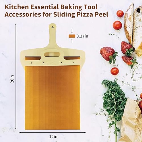 Miniatura 6 de Pala deslizante de pizza, la paleta deslizante de pizza que transfiere pizza, espátula antiadherente para hornos, pala deslizante inteligente para