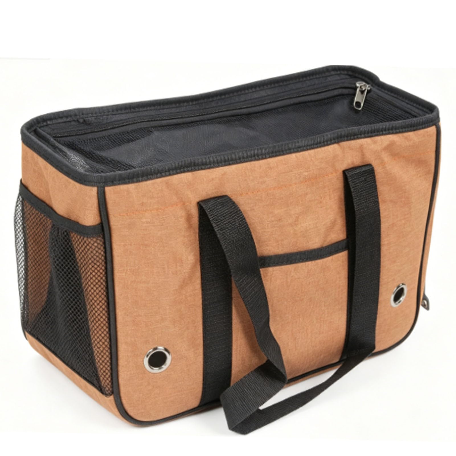banapoy Transportín para Mascotas con Lados Suaves, Cortina Enrollable de Privacidad, Bolsa de Viaje para Perros, Bolsa de Viaje para Gatos con Paneles de Malla Transpirable y Correa de Seguridad (L